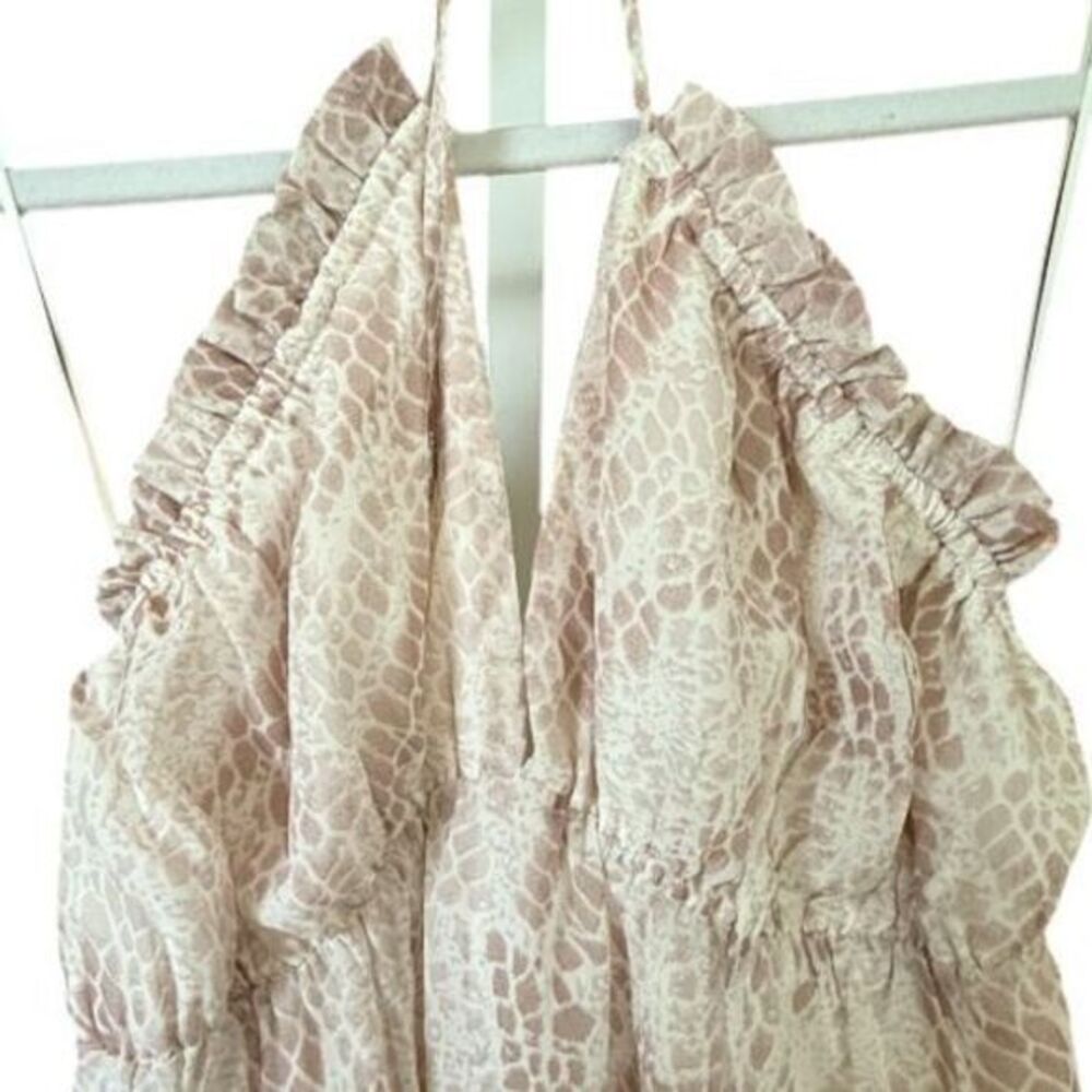 Lush Snake Python Print Halter Neck Maxi Sundress… - image 4